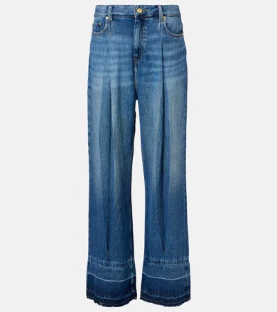 GANNI PLEATED WIDE-LEG JEANS