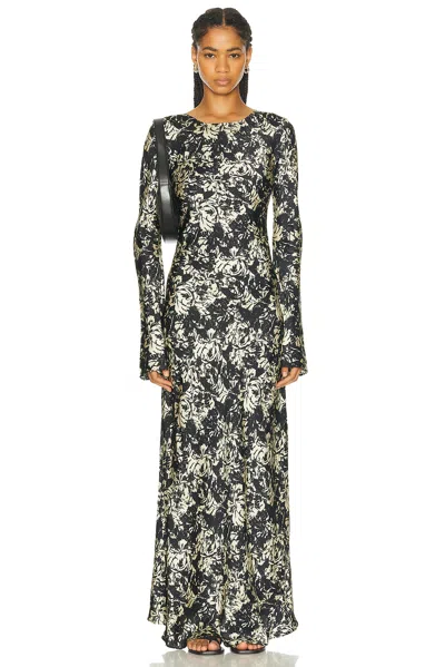 GANNI SATIN MAXI DRESS