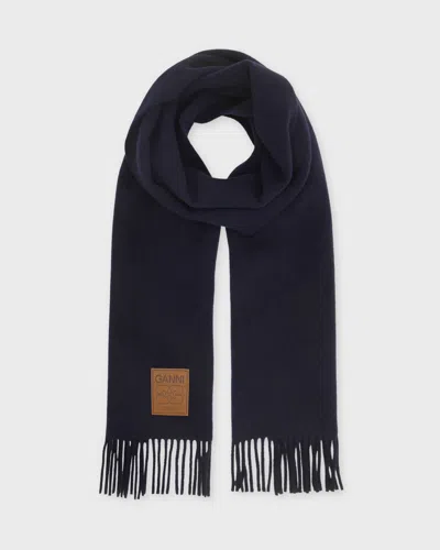 GANNI GANNI SCARF DOUBLE FACE WOOL