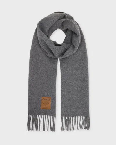 GANNI GANNI SCARF DOUBLE FACE WOOL