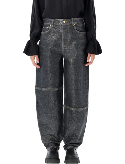 GANNI GANNI SHIMMERY FOIL STARY JEANS