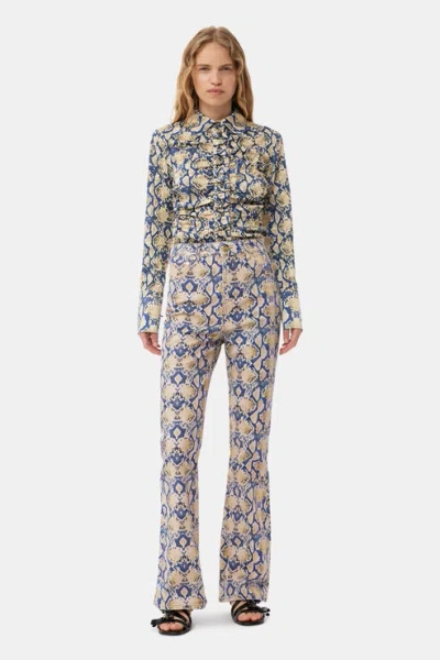 GANNI SNAKE PRINTED IRY JEANS