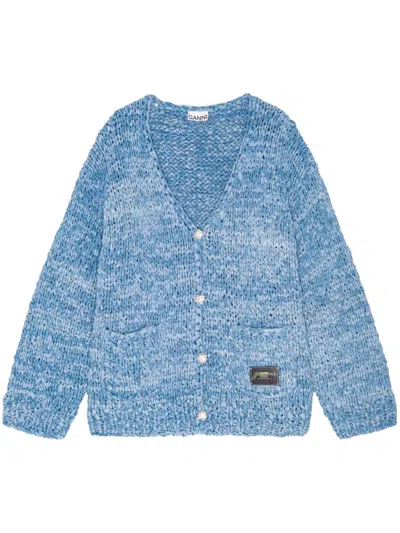 GANNI SPECKLE-KNIT CARDIGAN