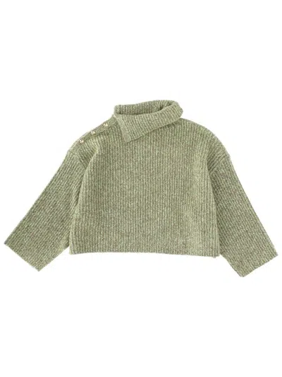 GANNI GANNI SWEATER WITH SIDE BUTTON CLOSURE