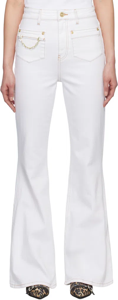 GANNI WHITE GODDI HW JEANS