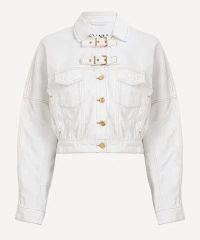 GANNI GANNI WOMEN'S BUCKLED DENIM JACKET