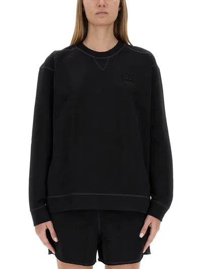 GANNI GANNI WOMEN SWEATSHIRT WITH LOGO