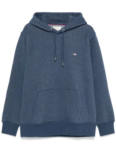 GANT EMBROIDERED-LOGO HOODIE