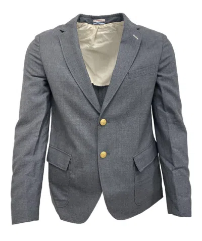 GANT GANT MEN'S DARK GREY MELANGE THE HOPSACK BLAZER
