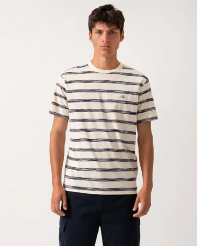 GANT MENS STRIPED CREW NECK SHORT SLEEVE T-SHIRT