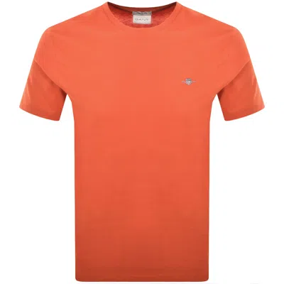 GANT GANT REGULAR FIT SHIELD T SHIRT ORANGE