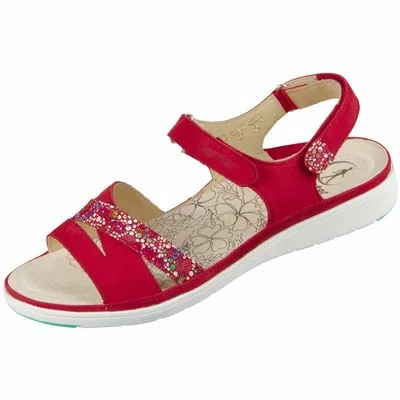 GANTER GANTER DAMEN SANDALETTEN GINA 20 0112-4000 RED SOFTNUBUK MOSAICO 20 0112-4000