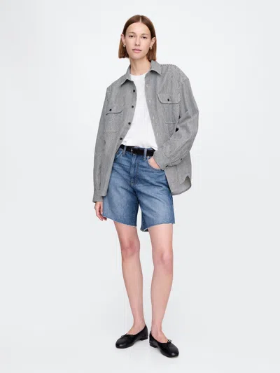 GAP 8" MID RISE '90S LOOSE DENIM BERMUDA SHORTS
