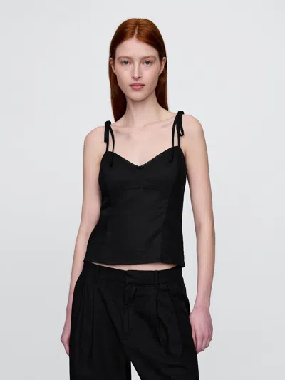 GAP LINEN-BLEND TIE-STRAP CAMI