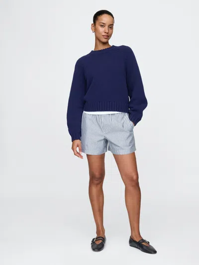 GAP ORGANIC COTTON STRIPED POPLIN SHORTS