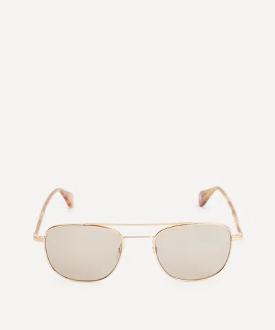 GARRETT LEIGHT GARRETT LEIGHT MENS CLUBHOUSE II METAL AVIATOR SUNGLASSES