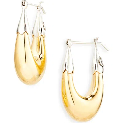 GAS BIJOUX GAS BIJOUX ECUME TWO-TONE HOOP EARRINGS