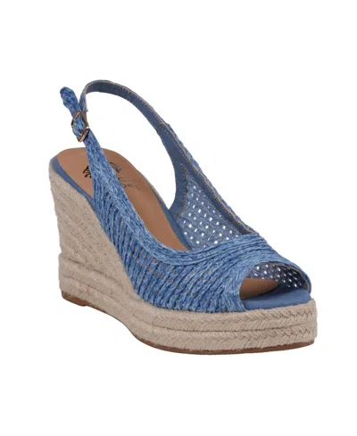 GC SHOES WOMEN'S AMIRA WOVEN ESPADRILLE WEDGE SANDALS