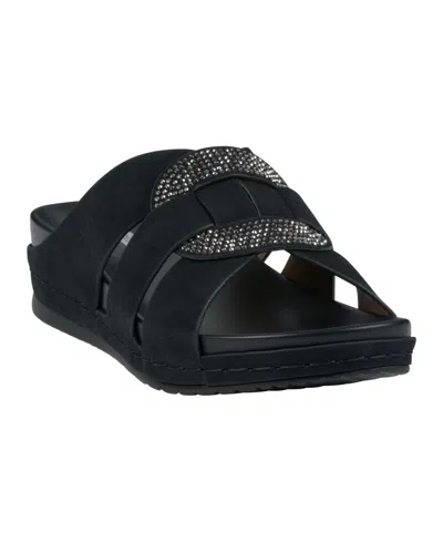 GC SHOES WOMEN'S BETSY EMBELLISHED WEDGE SANDALS