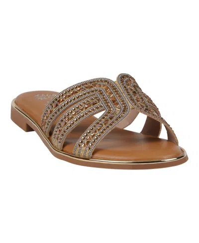 GC SHOES WOMEN'S CLARA EMBELLISHED FLAT SANDALS