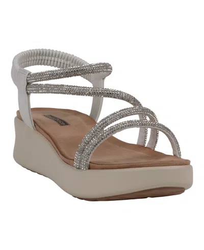 GC SHOES WOMEN'S EMORY EMBELLISHED WEDGE SANDALS