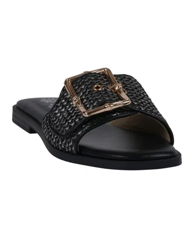 GC SHOES WOMEN'S INDIE WOVEN BUCKLE FLAT SANDALS