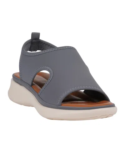 GC SHOES WOMEN'S ROMY STRETCH LYCRA WEDGE SANDALS