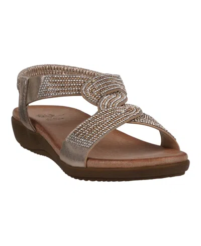 GC SHOES WOMEN'S VIANA EMBELLISHED FLAT SANDALS