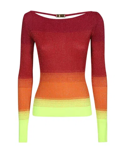 GCDS GCDS BOAT NECK RIBBED-KNIT JUMPER