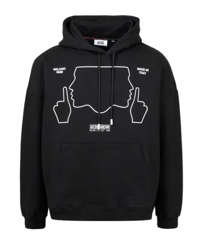 GCDS DO NOT TALK TO ME COTTON HOODIE