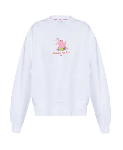 GCDS GRAPHIC-PRINT COTTON SWEATSHIRT
