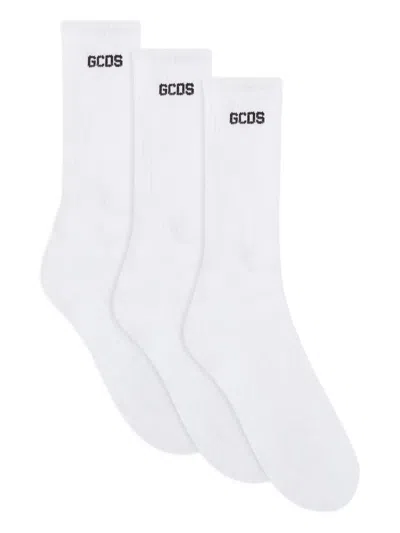 GCDS LOGO-JACQUARD SOCKS (PACK OF THREE)