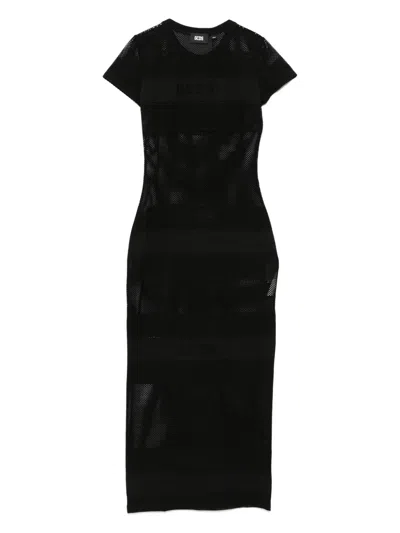 GCDS LOGO NET MAXI DRESS