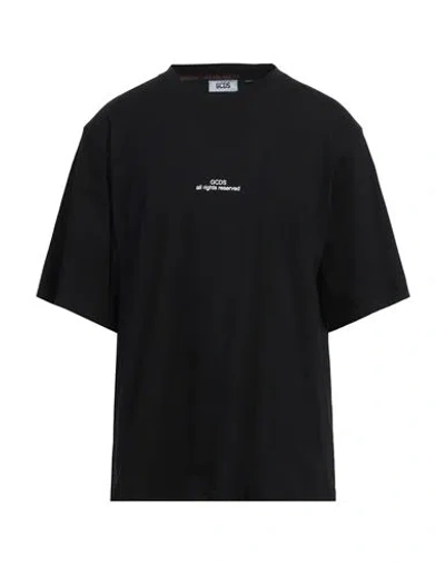GCDS GCDS MAN T-SHIRT BLACK SIZE L COTTON