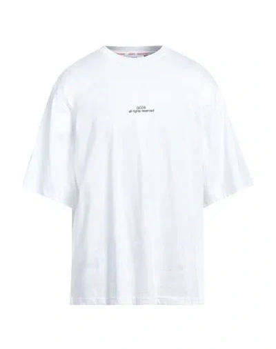 GCDS GCDS MAN T-SHIRT WHITE SIZE M COTTON