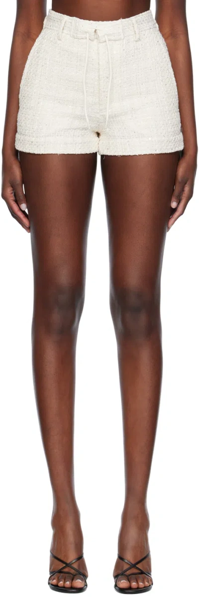 GCDS OFF-WHITE LOW RISE SHORTS