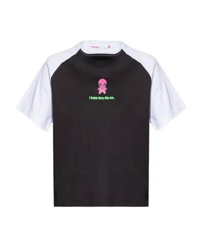 GCDS GCDS RAGLAN-SLEEVED CREWNECK T-SHIRT