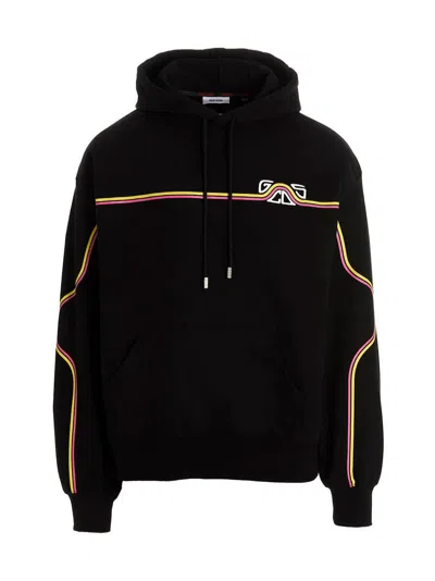 GCDS WAVED LOGO SWEATSHIRT BLACK