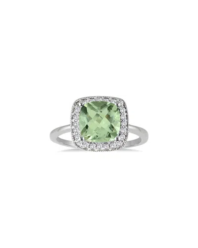 GEM SPARK GEM SPARK 14K 1.48 CT. TW. DIAMOND & GREEN AMETHYST RING