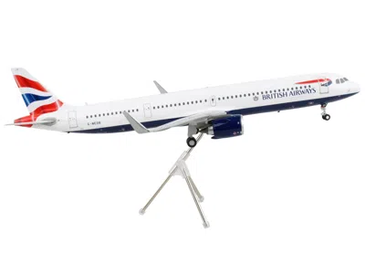 GEMINIJETS AIRBUS A321NEO COMMERCIAL AIRCRAFT "BRITISH AIRWAYS" WHITE WITH TAIL STRIPES "GEMINI 200" SERIES 1/2