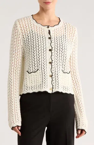 GEMMA + JANE GEMMA + JANE SCALLOP EDGE OPEN STITCH CARDIGAN