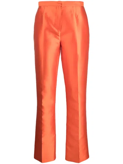 GEMY MAALOUF SATIN STRAIGHT-LEG TROUSERS