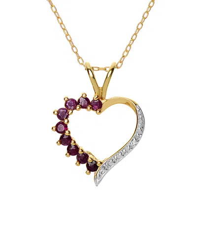 GENEVIVE GENEVIVE 14K OVER SILVER CZ NECKLACE