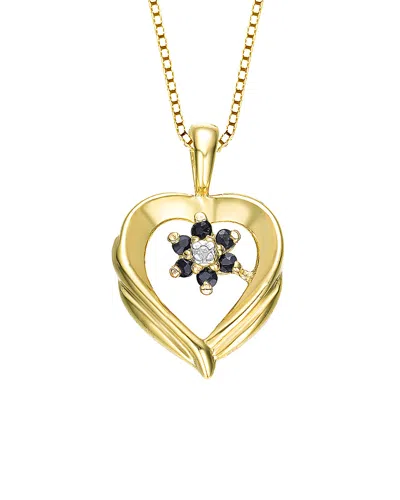 GENEVIVE GENEVIVE 14K OVER SILVER CZ NECKLACE
