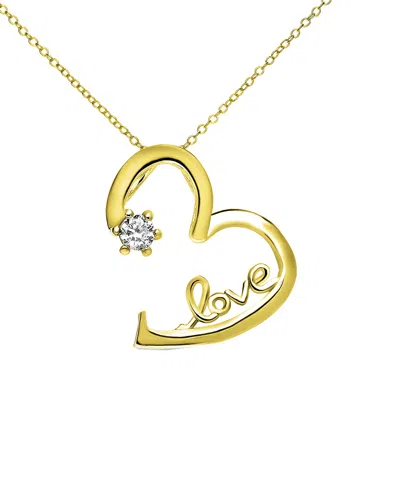 GENEVIVE GENEVIVE 14K OVER SILVER NECKLACE