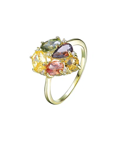 GENEVIVE GENEVIVE 14K OVER SILVER RING