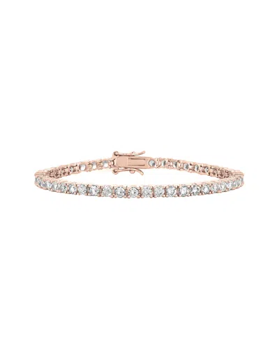 GENEVIVE GENEVIVE 14K ROSE GOLD VERMEIL CZ BRACELET