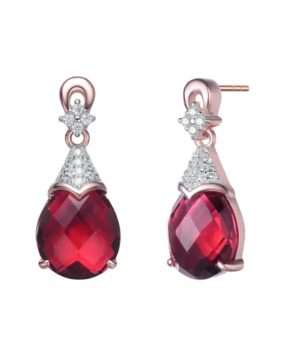 GENEVIVE GENEVIVE 14K ROSE GOLD VERMEIL EARRINGS