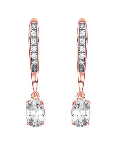 GENEVIVE GENEVIVE 18K ROSE GOLD VERMEIL EARRINGS