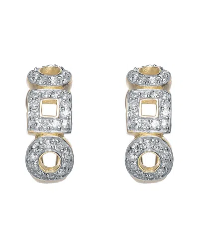 GENEVIVE GENEVIVE SILVER CZ DROP EARRINGS